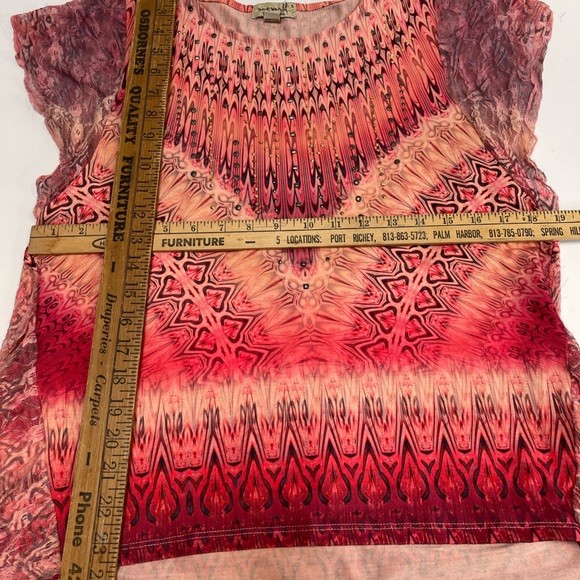 Womens One World Live and Let Live high low top with Lace & Studs Size Small JD - Picture 8 of 9